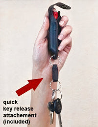 Load image into Gallery viewer, Fashionable Leather Keychain Pepper Spray
